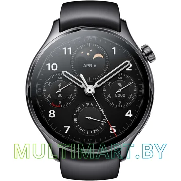 Смарт-часы Xiaomi Watch S1 Pro (черный, с черным фторкаучуковым ремешком)